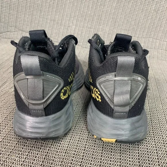 Adidas Ownthegame 2.0 Kids Size 3.5 Grey & Gold Sneakers - Picture 6 of 9